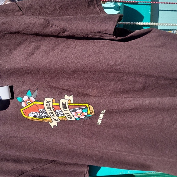 Last Call Co. Brown Graphic T-shirt (XL) - Picture 1 of 5
